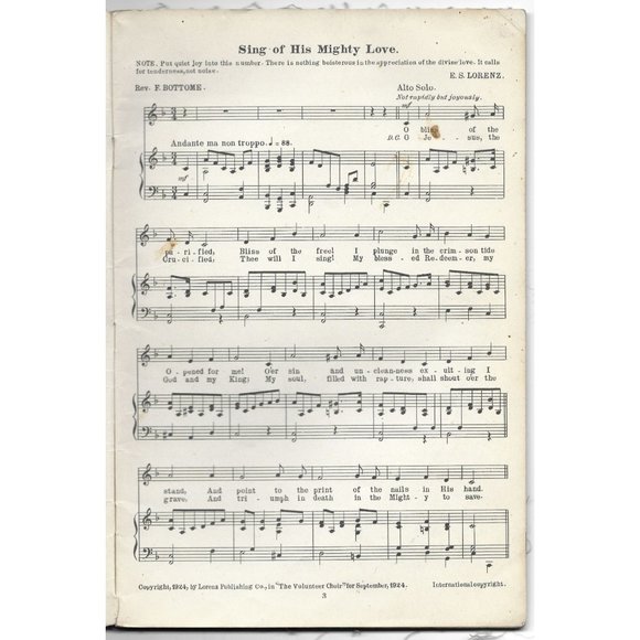 The Choir Helper Easy Anthems for Volunteer Church Choirs 1927 Hope Publishing - Picture 5 of 5